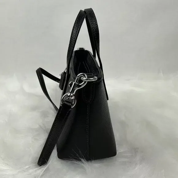 Coach City Mini Tote Bag Crossbody In Leather/Silver/Black CW031 NWT - Picture 3 of 8